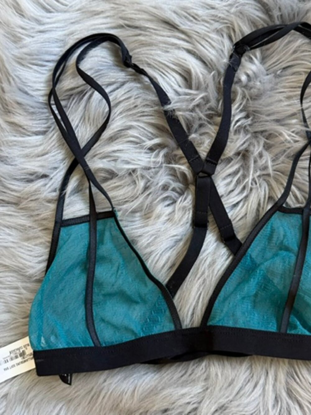 NWT COSABELLA WILLIAMSBURG SOFT BRA WILLI1301 BLUE CURAÇAO/BLACK MEDIUM